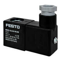 Festo Solenoid Coil Msfg-24 (4527) - Color: Black