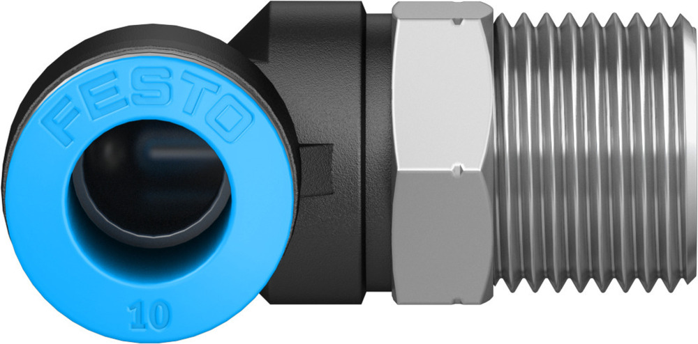 Festo L Type Fitting Qsl-3-8-10 (153052)-5 Pcs - Color: Black