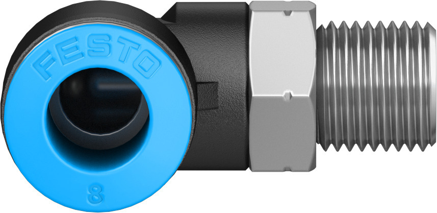 Festo L Type Fitting Qsl--8-8 (153048)-10 Pcs - Color: Black