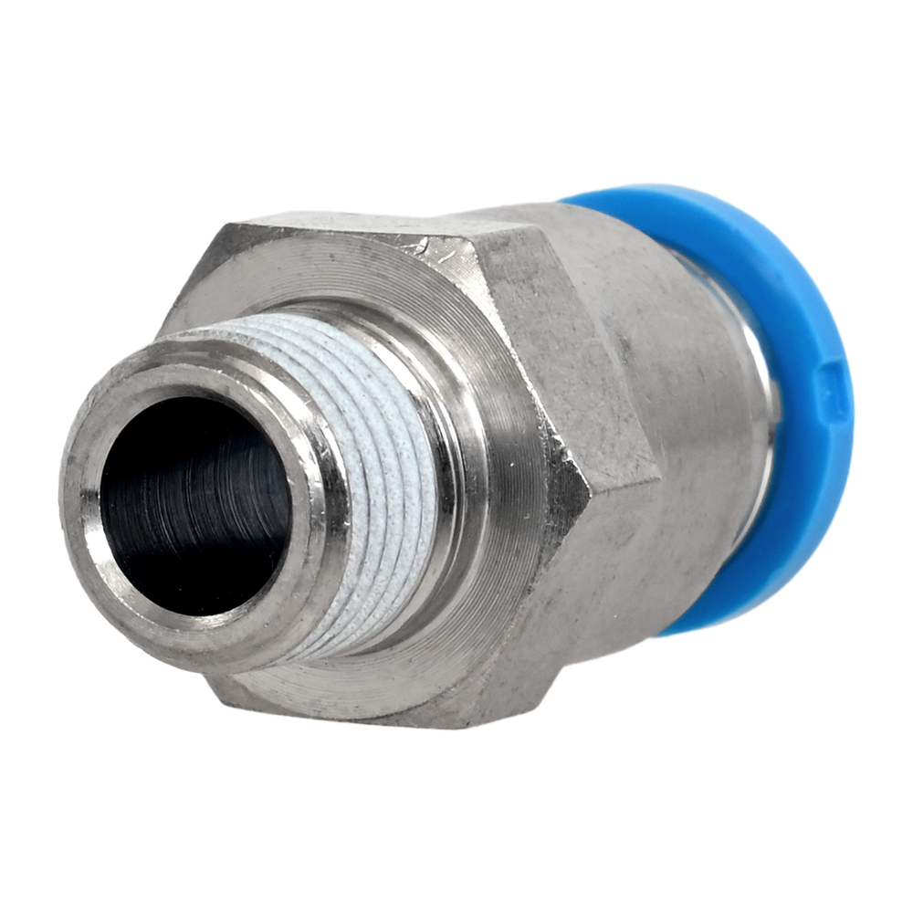 Festo Push Fitting Qs-1-8-8 (153004)- 10 Pcs - Color: Silver