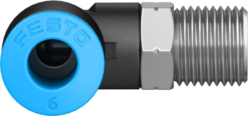 Festo L Type Fitting Qsl-1-8-6 (153046)- 10 Pcs - Color: Black