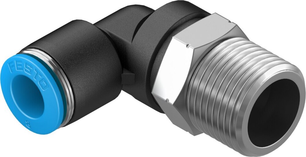 Festo L Type Fitting Qsl-3-8-8 (153050)- 5 Pcs - Color: Silver