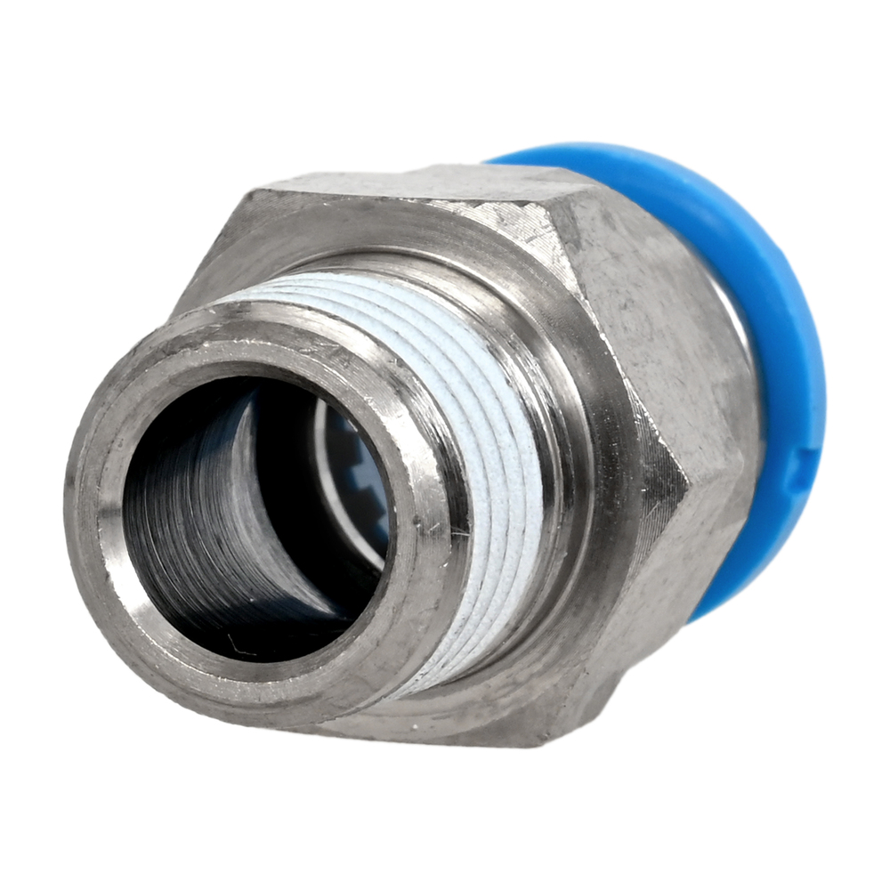 Festo Push Fitting Qs-1-4-6 (153003)- 10 Pcs - Color: Silver