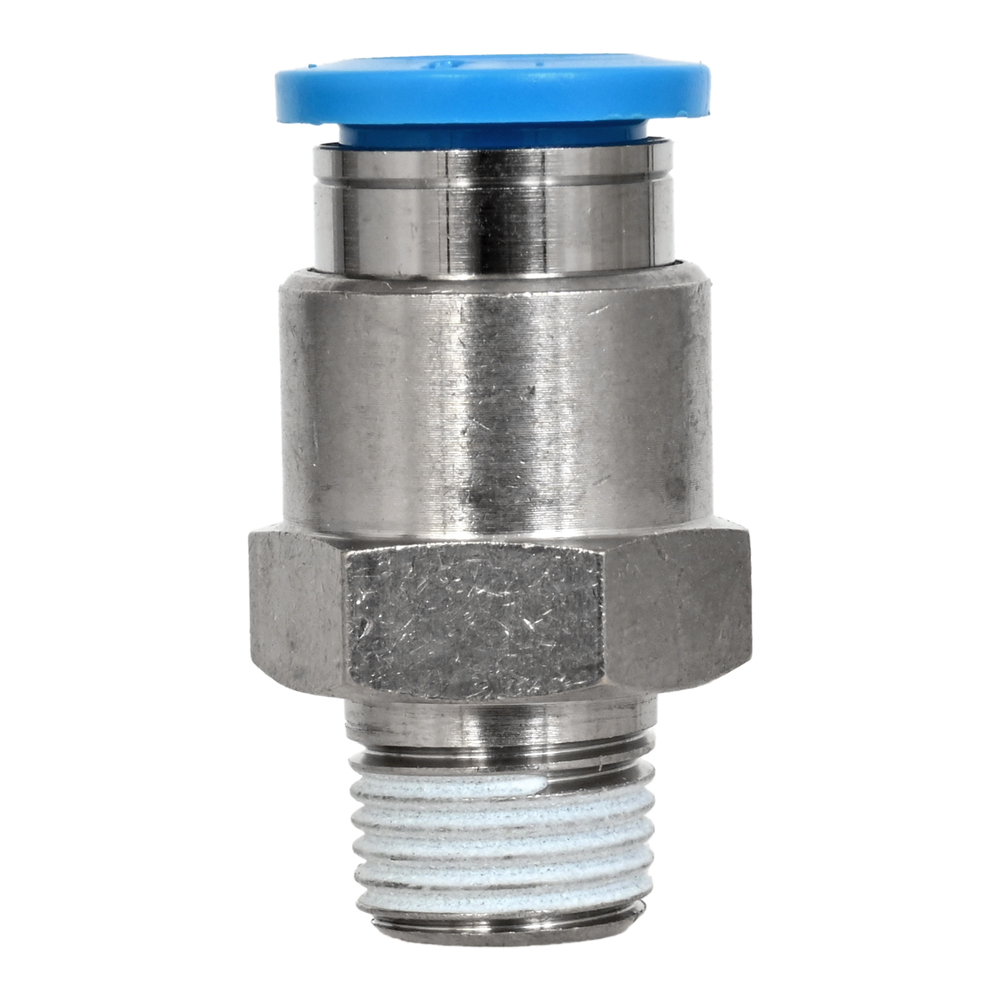 Festo Push Fitting Qs-1-8-6 (153002)- 10 Nos - Color: Silver