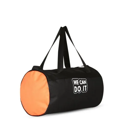 Custom Printed Duffle Gym Bag - Color: Black