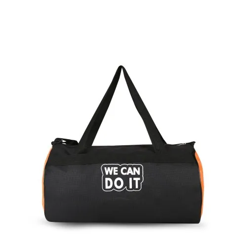 Custom Printed Duffle Gym Bag - Color: Black