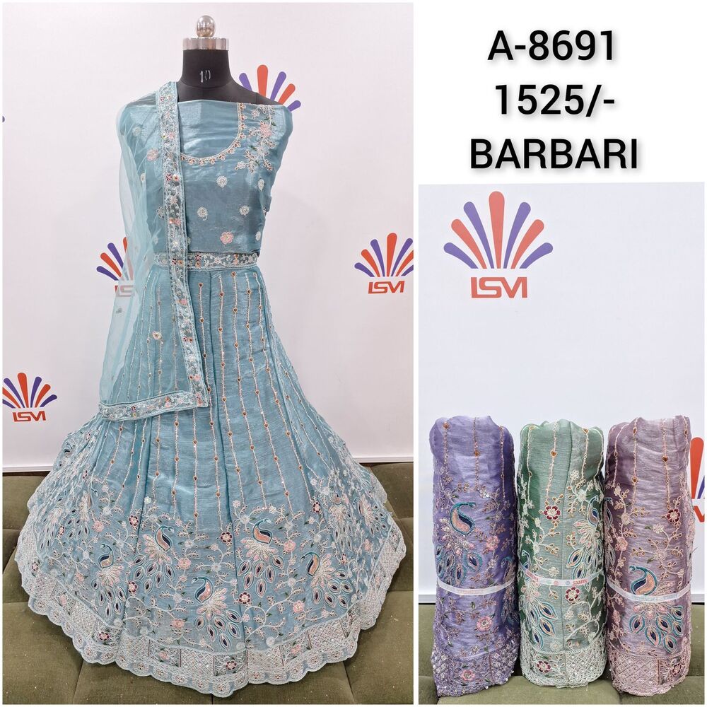 Barbari Work Lehenga Choli - Color: Different Available