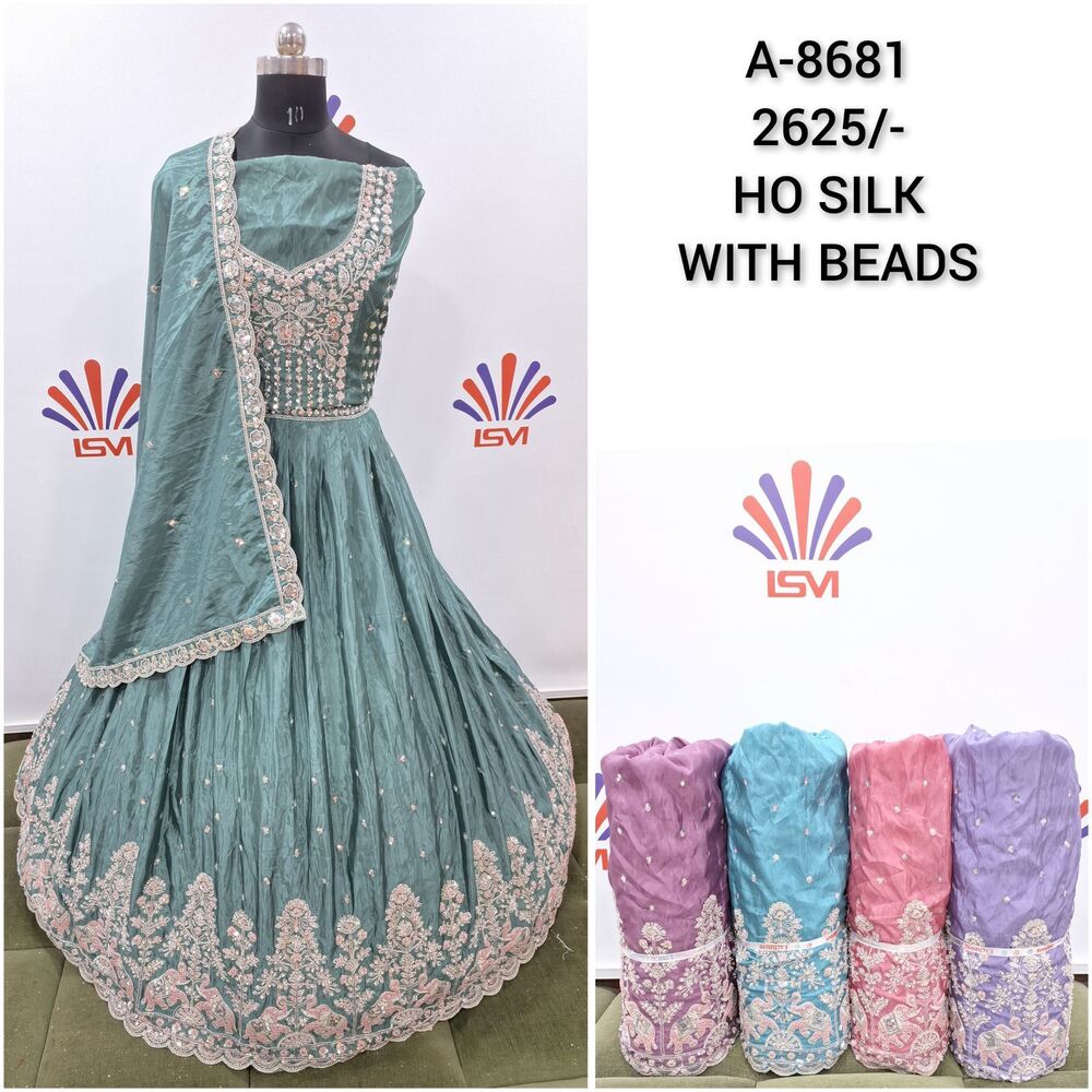 Ladies Lehenga Choli With Ho Silk With Beads - Color: Different Available