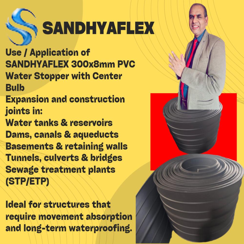 300x8mm pvc water stopper