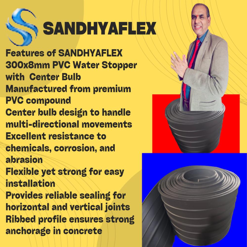 300x8mm pvc water stopper