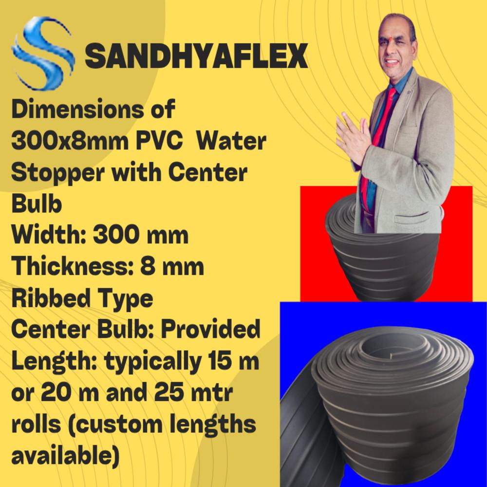 300x8mm pvc water stopper