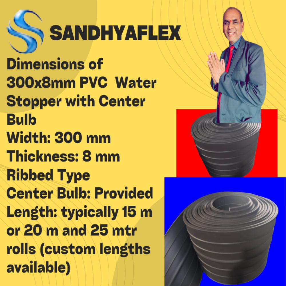 300x8mm pvc water stopper
