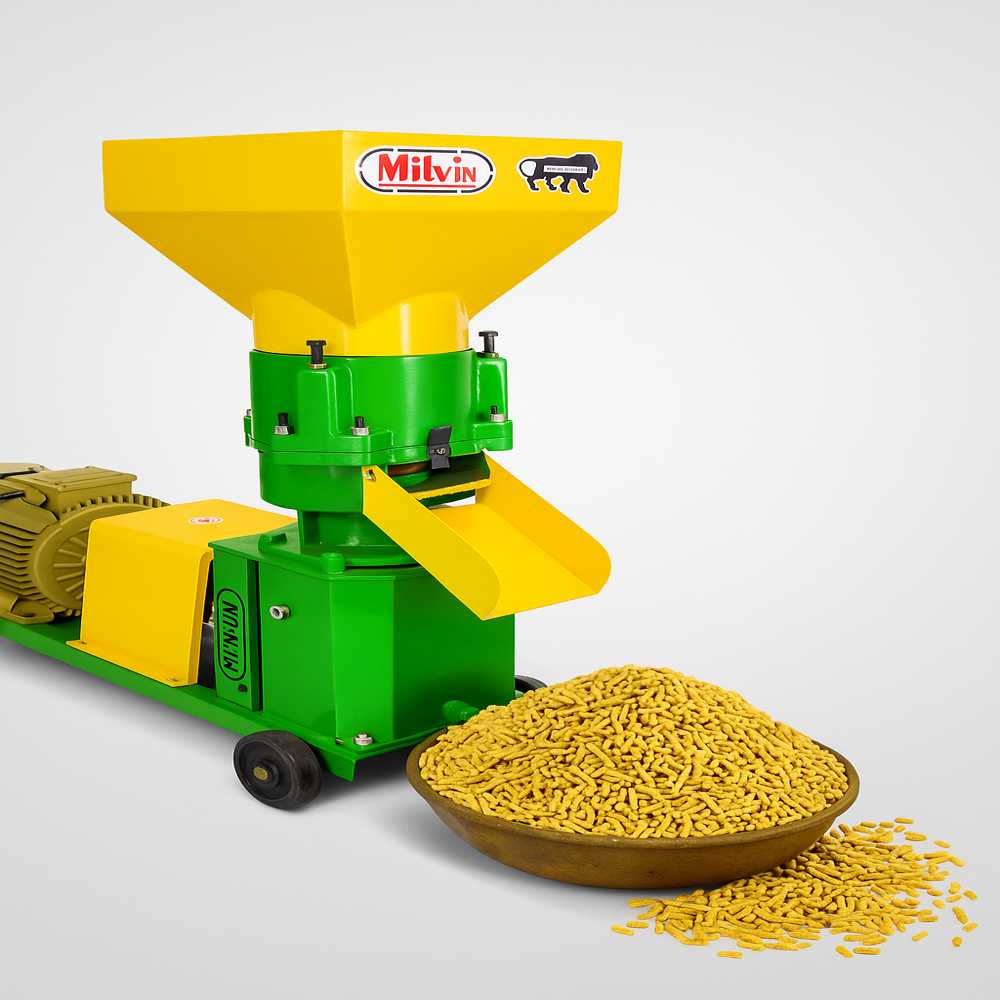 Semi Automatic Animal Feed Machine - Color: Yellow