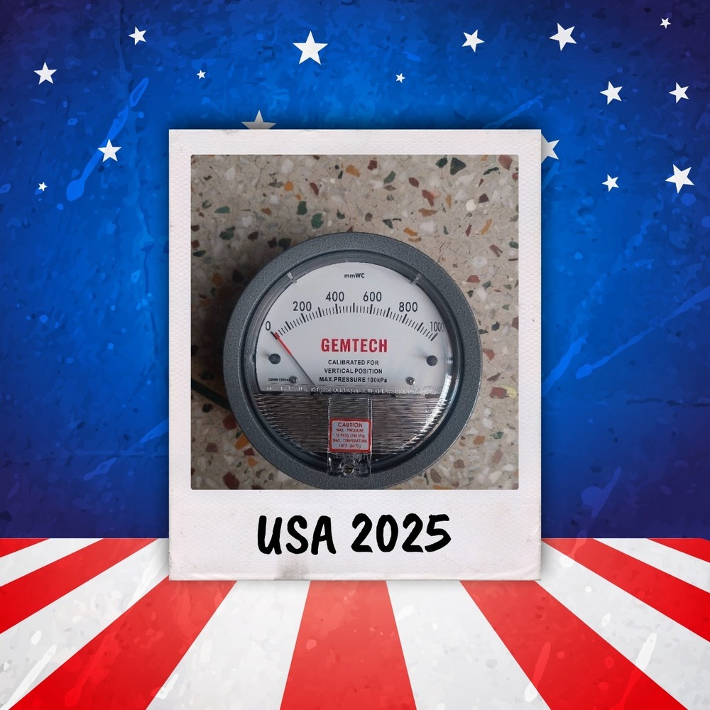 GEMTECH DIFFERENTIAL PRESSURE GAUGE FOR Hojiwala Industrial Estate Surat.