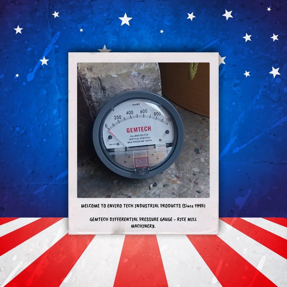 GEMTECH DIFFERENTIAL PRESSURE GAUGE FOR Hojiwala Industrial Estate Surat.