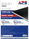 APS Topcon 560W to 600w BIFACIAL DUAL GLASS Solar Panel
