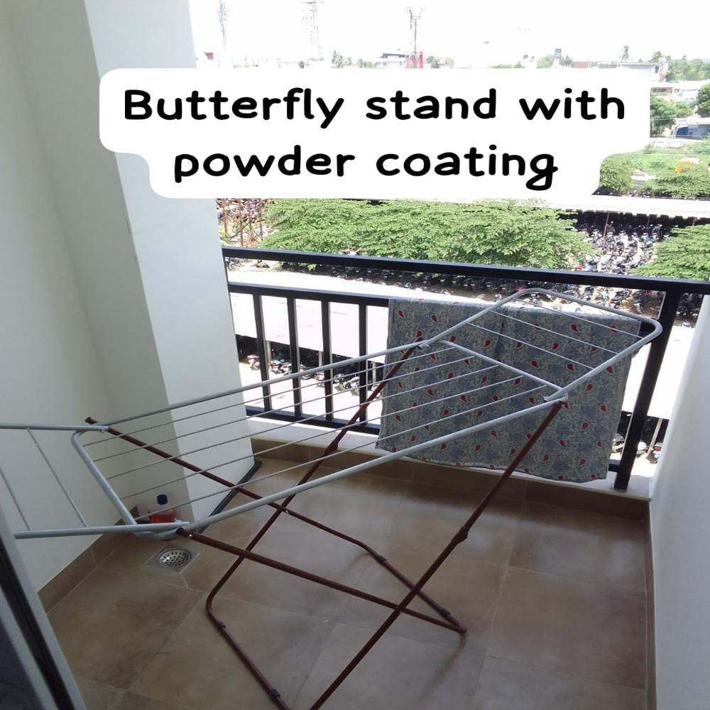 Butterfly stand with power coating