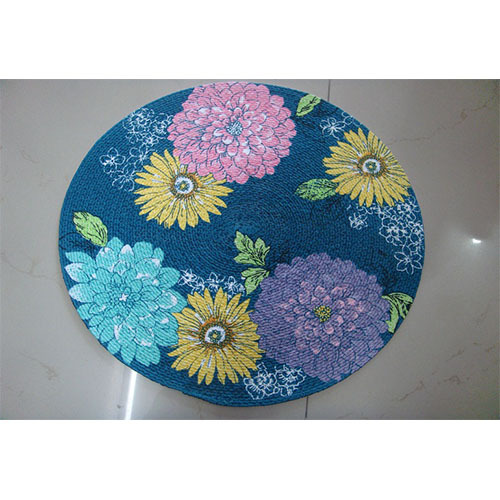 Flower Printed Round Placemats - Color: Different Available