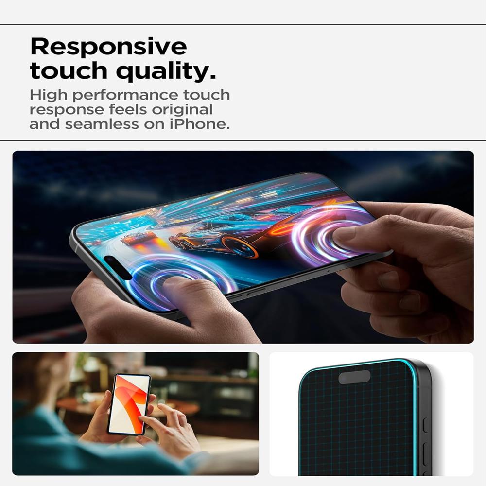Spigen Tempered Glass for iPhone 16/15 [3 Pack]