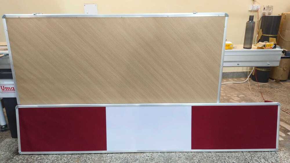 Sds016 Combination Non-magnetic Notice Board - Aluminum & Wooden Frame, Various Sizes Available | Ideal For Office, School, College, Home And More