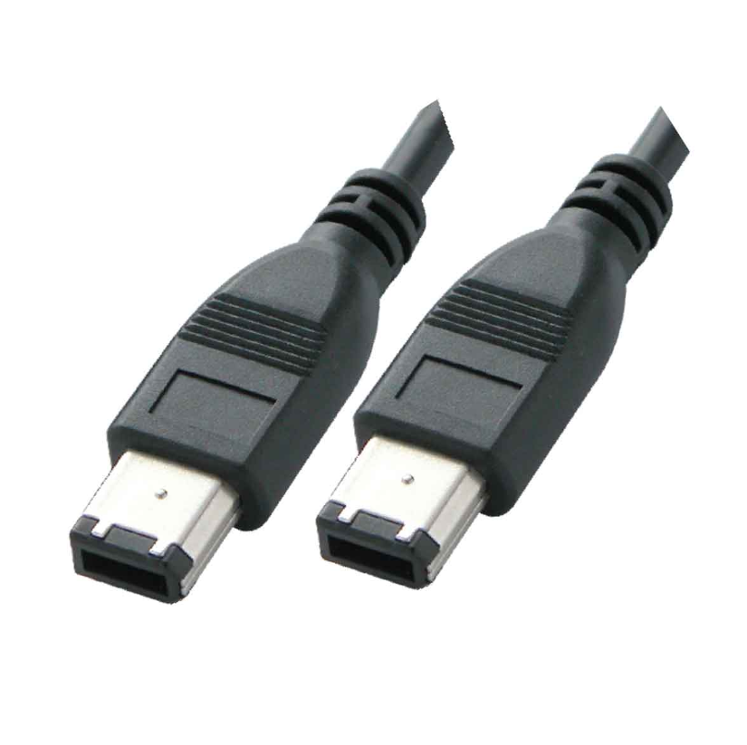 Mx Firewire Ieee 1394 Cable, 6 Pin Male To Mx 6 Pin Male Cord   5 Meters - Color: Black