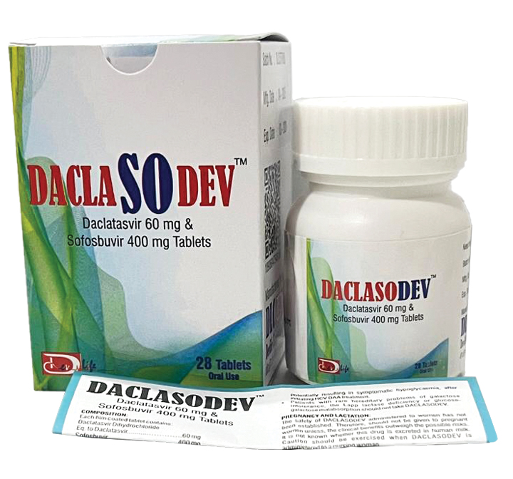 Daclatasvir 60 mg & Sofosbuvir 400 mg Tablets