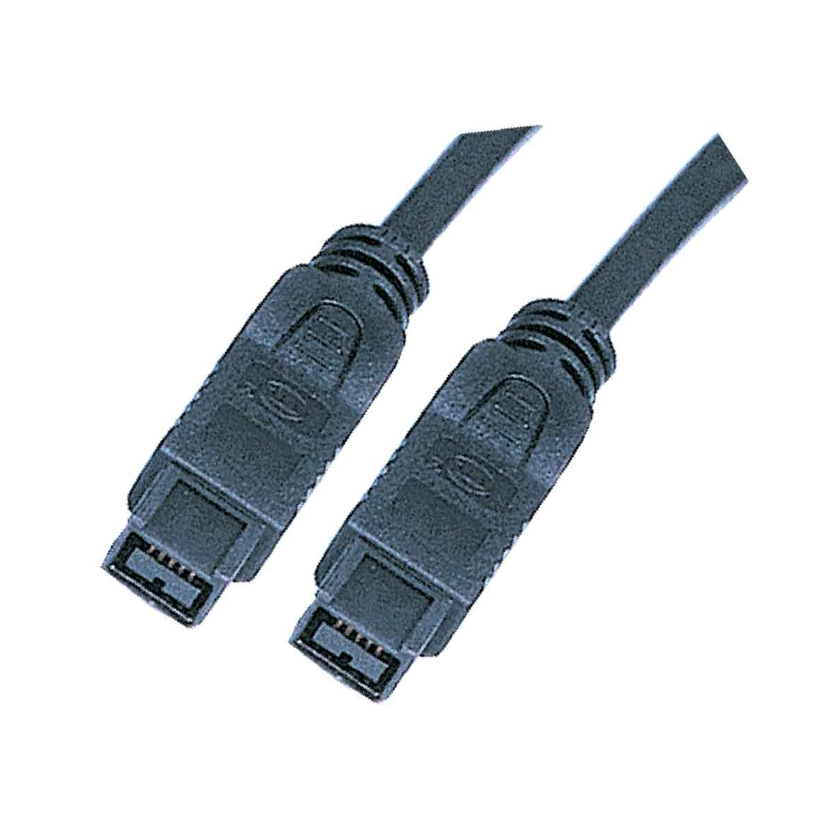 Mx Firewire Ieee 1394B 9 Pin To 9 Pin Cable 3 Meters - Color: Black