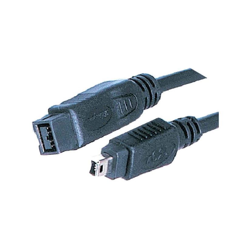 Mx Firewire Ieee 1394B 9 Pin To 4 Pin Cable   3 Meters - Color: Black