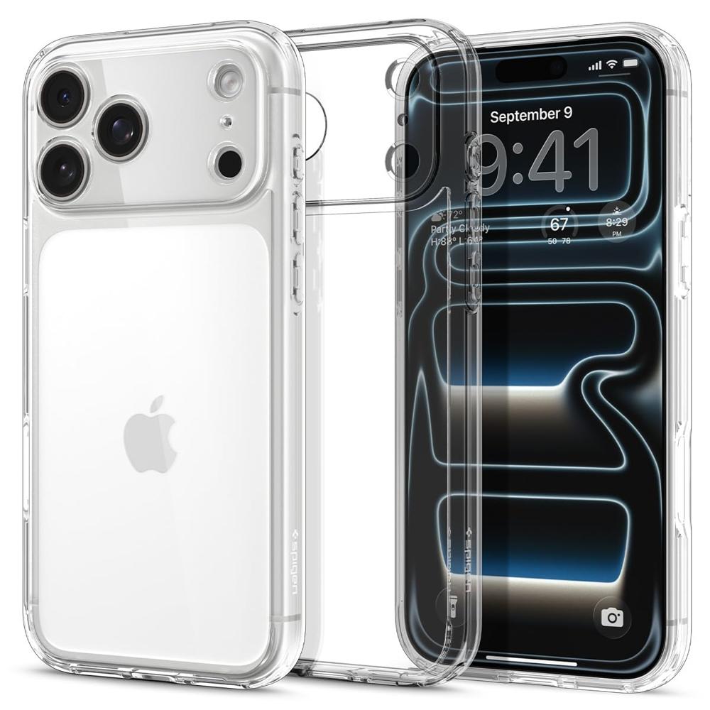 Spigen  Back Cover Case Compatible with iPhone 17 Pro  Crystal Clear