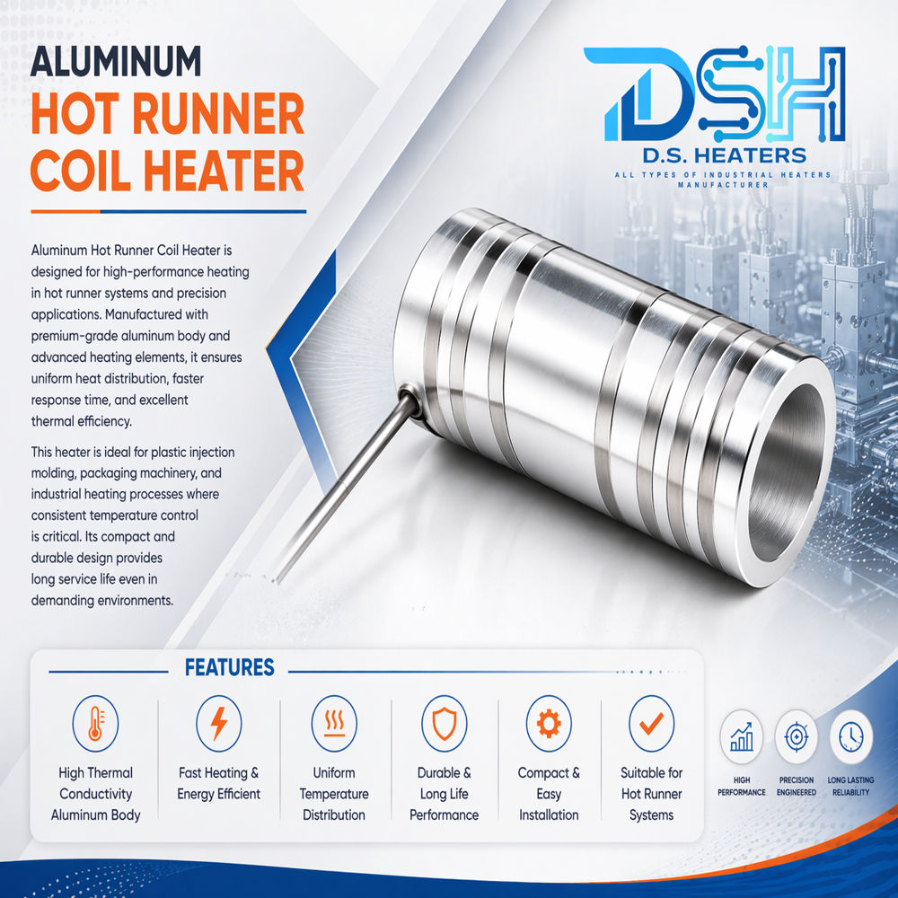 Aluminium Pressed Coil Heater - Application Areas: Injection Molding Machine