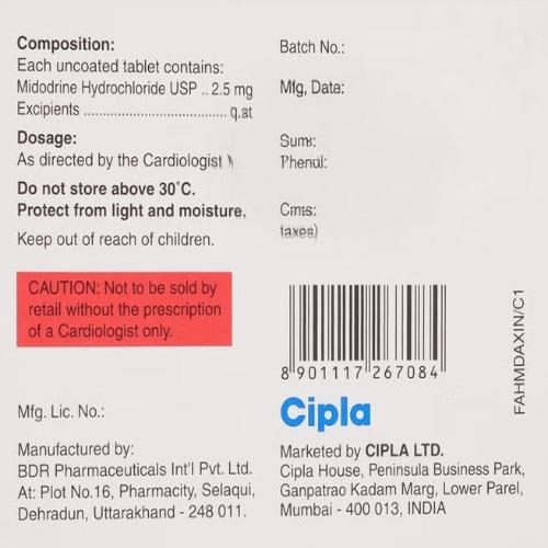 Cipmido 2.5 mg Tablet