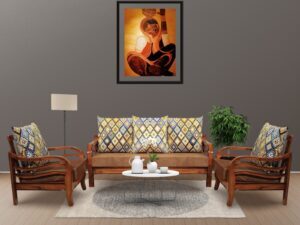 WAVE MODEL WOODEN SOFA SET