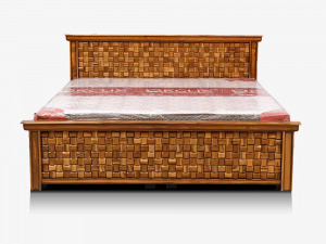 4X6.3 Teak Wood Brick Cot