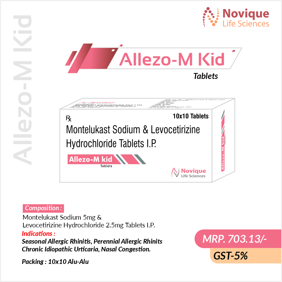 Levocetrizine 2.5 mg + Montelukast Sodium 5 Mg