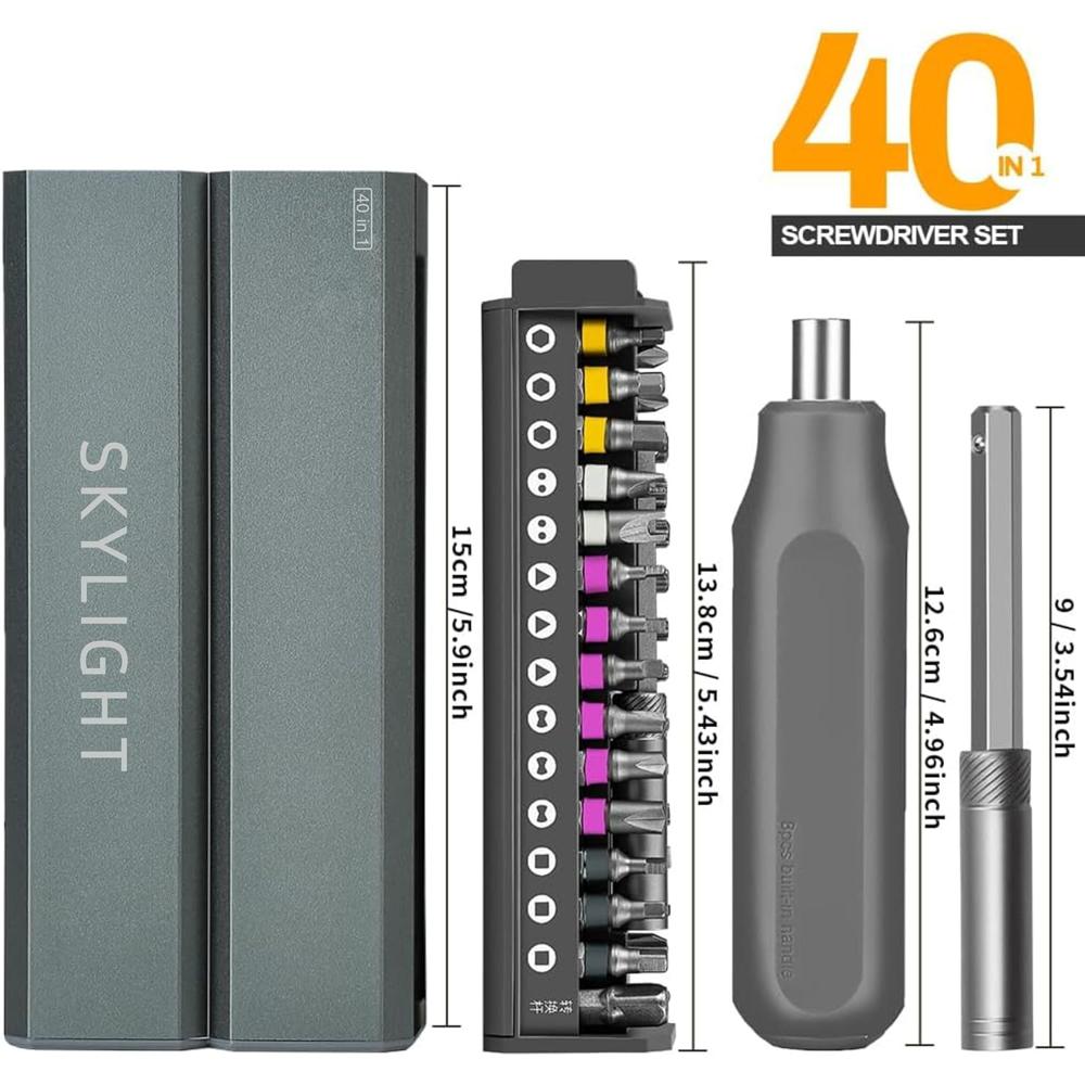 40 In 1 Precision Screwdriver Set - Features: Magnetic