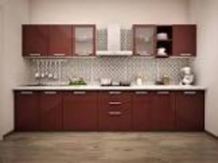 I Shape Modular Kitchen - Color: All Color Available