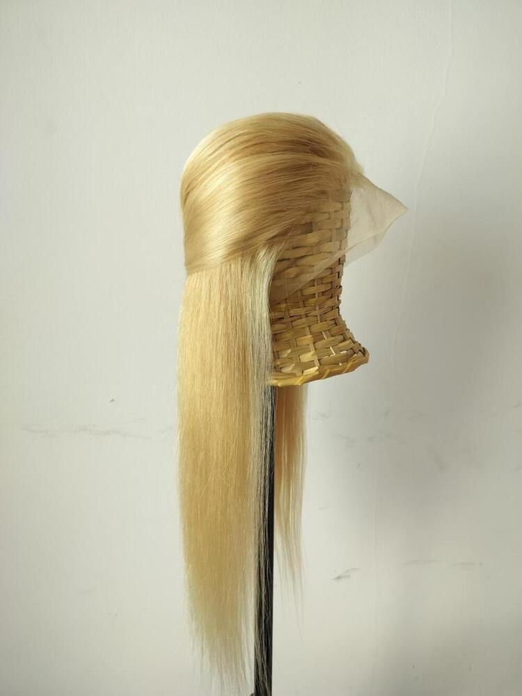 Blonde Natural Straight Human Hair Full Lace Wig