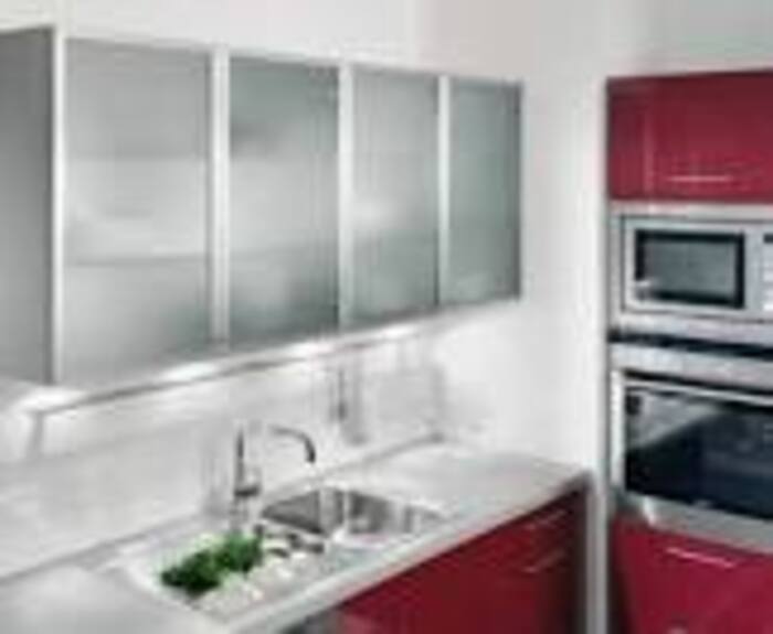 Aluminium Glass Kitchen Cabinet