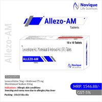 Levocetrizine 5 Mg + Ambroxol 75mg + Montelukast Sodium 10 Mg