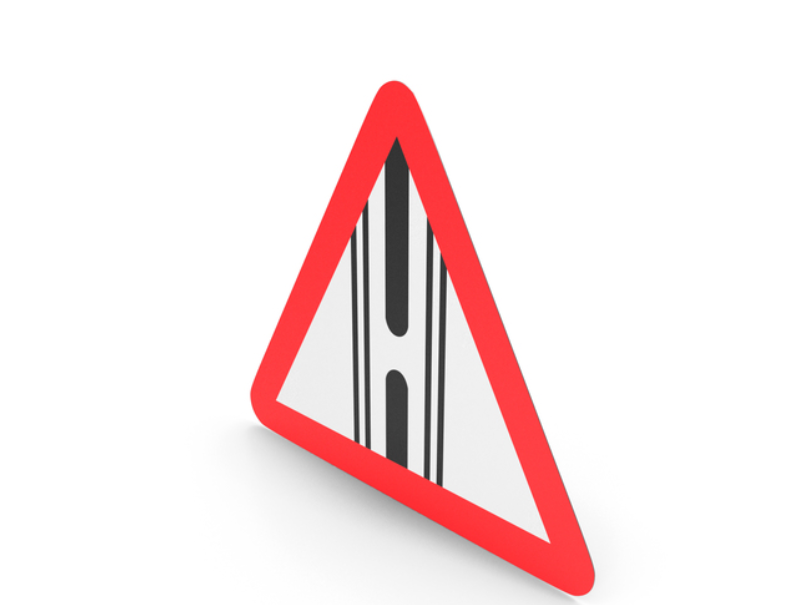 Road Signage - Color: Red Black White