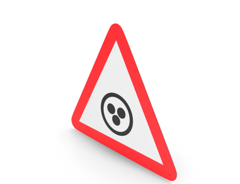 Road Signage - Color: Red Black White