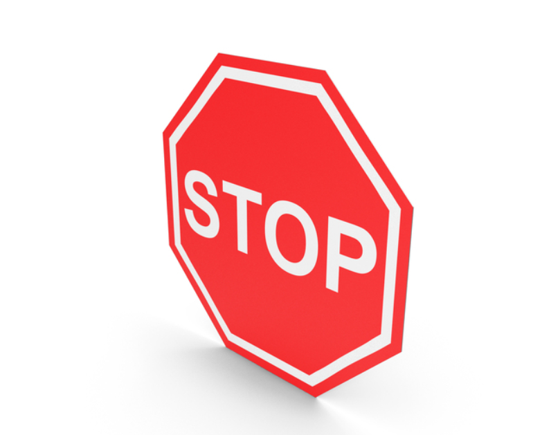 Road Signage - Color: Red Black White