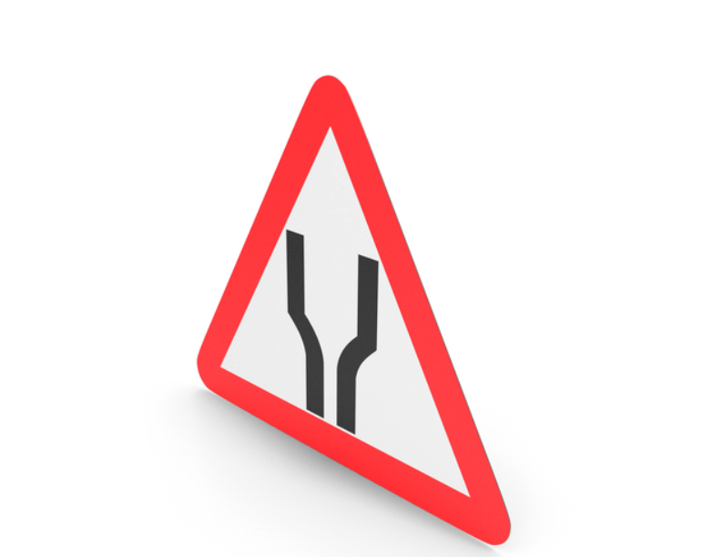Road Signage - Color: Red Black White