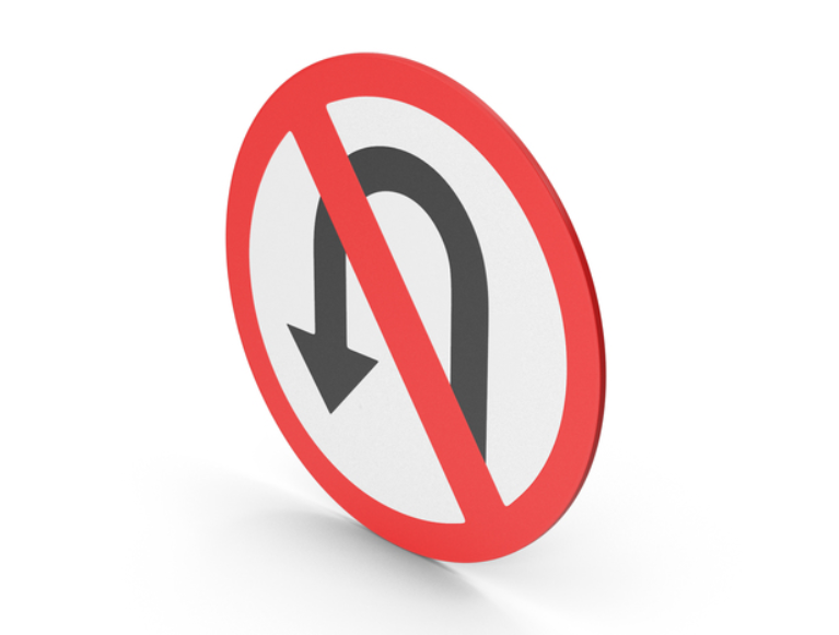 Road Signage - Color: Red Black White