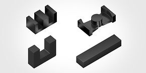 Large Size Ferrite Cores - Color: Black