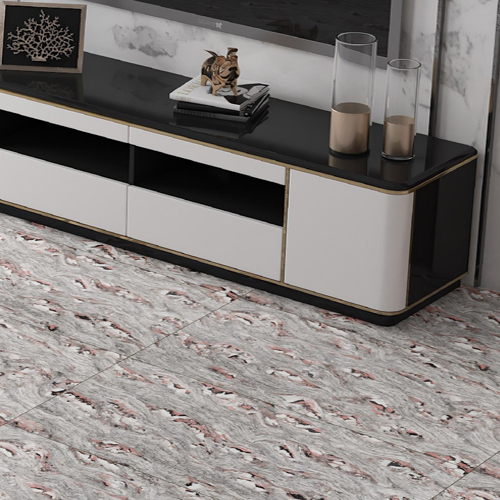 600 X 1200Mm Real Marble Raspberry Porcelian Tiles - Design: Attractive