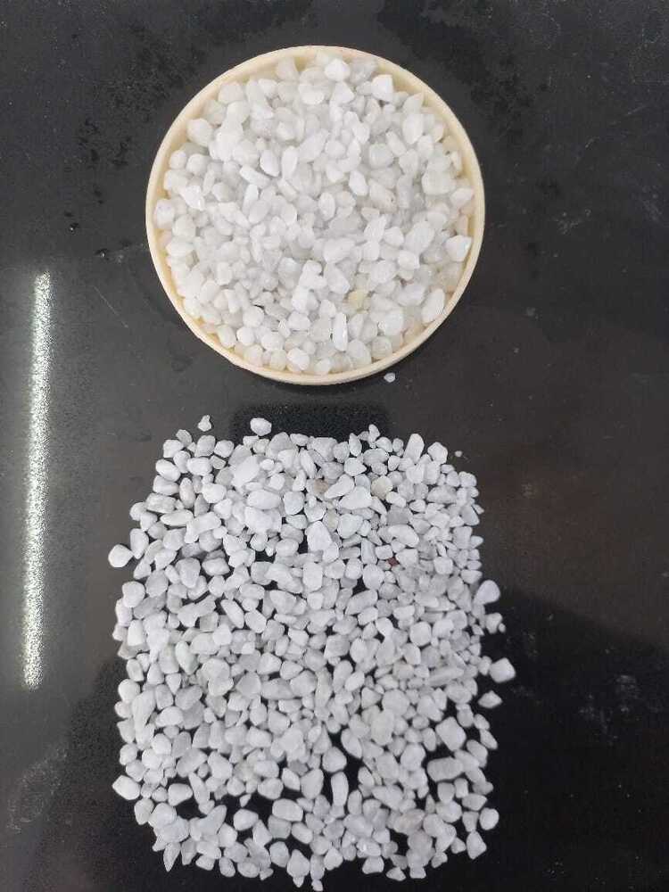 Semi round tumble marble pebbles stone 3-6 mm size for epoxy flooring