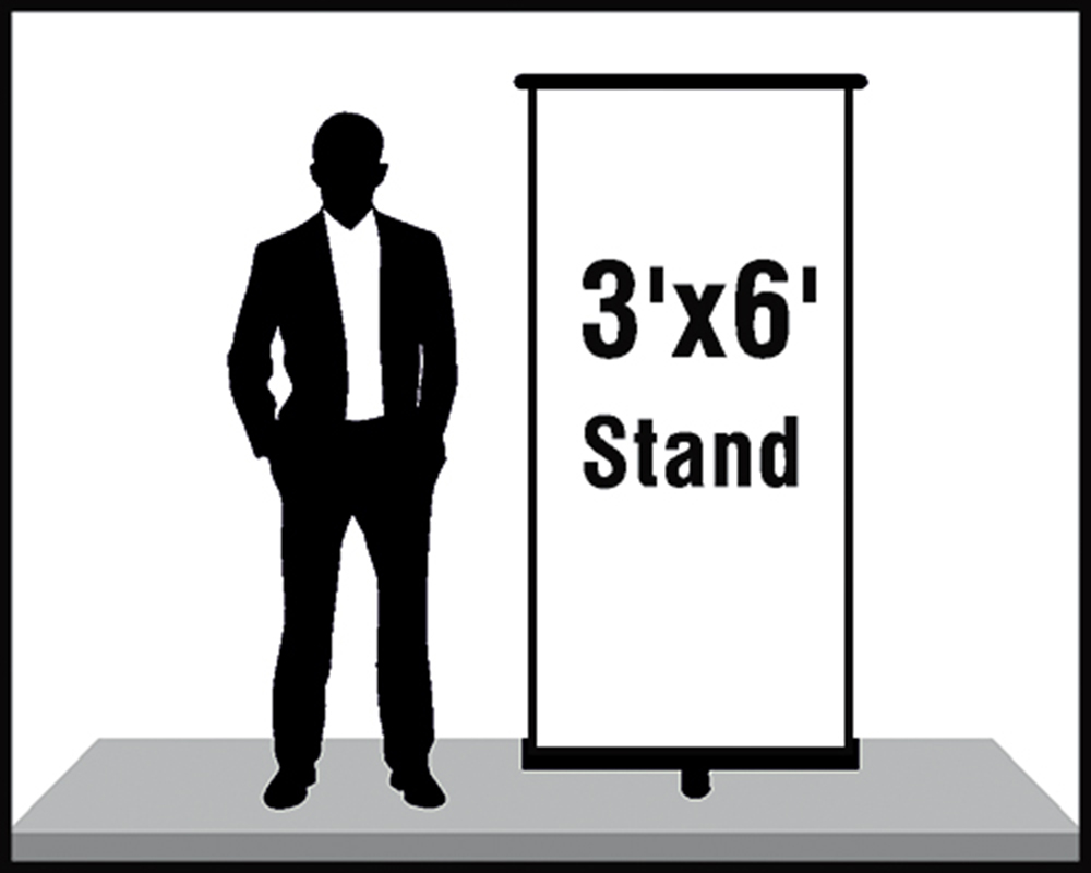 Roll Up Banner Stand 3 x 6 ft