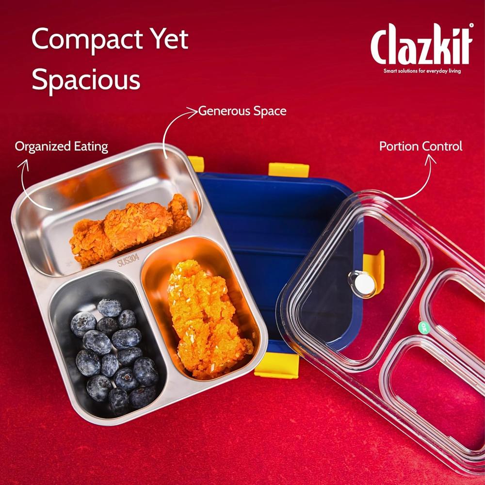 3 compartment lunch box