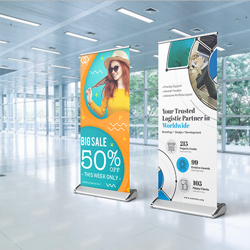 Luxury Banner Stand 2.75 X 6.5 Ft - Application: Indoor